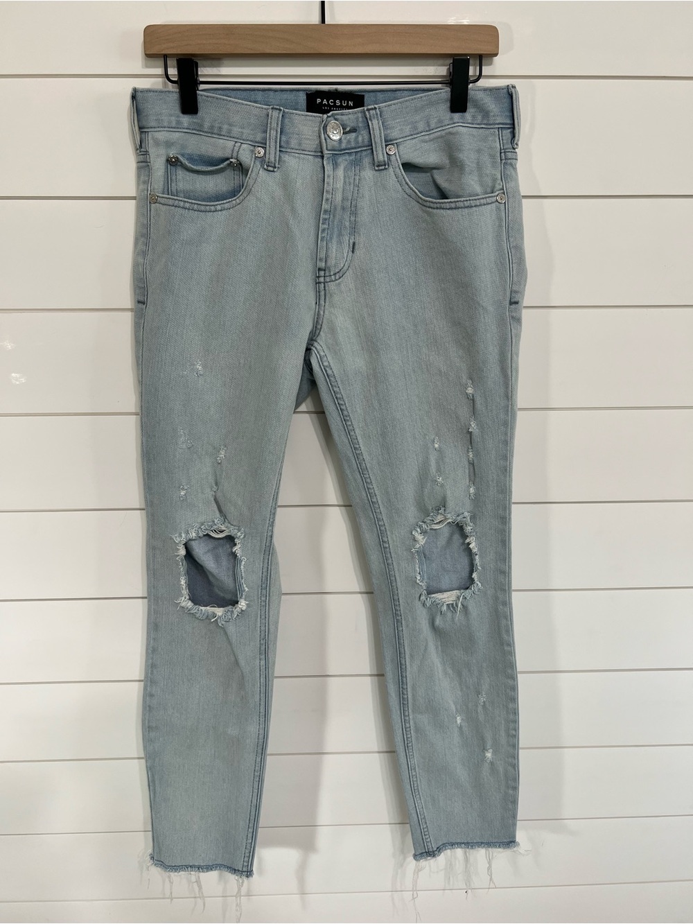 Pacsun Jeans Womens 30 Distressed Skinny Light Wash Stretch